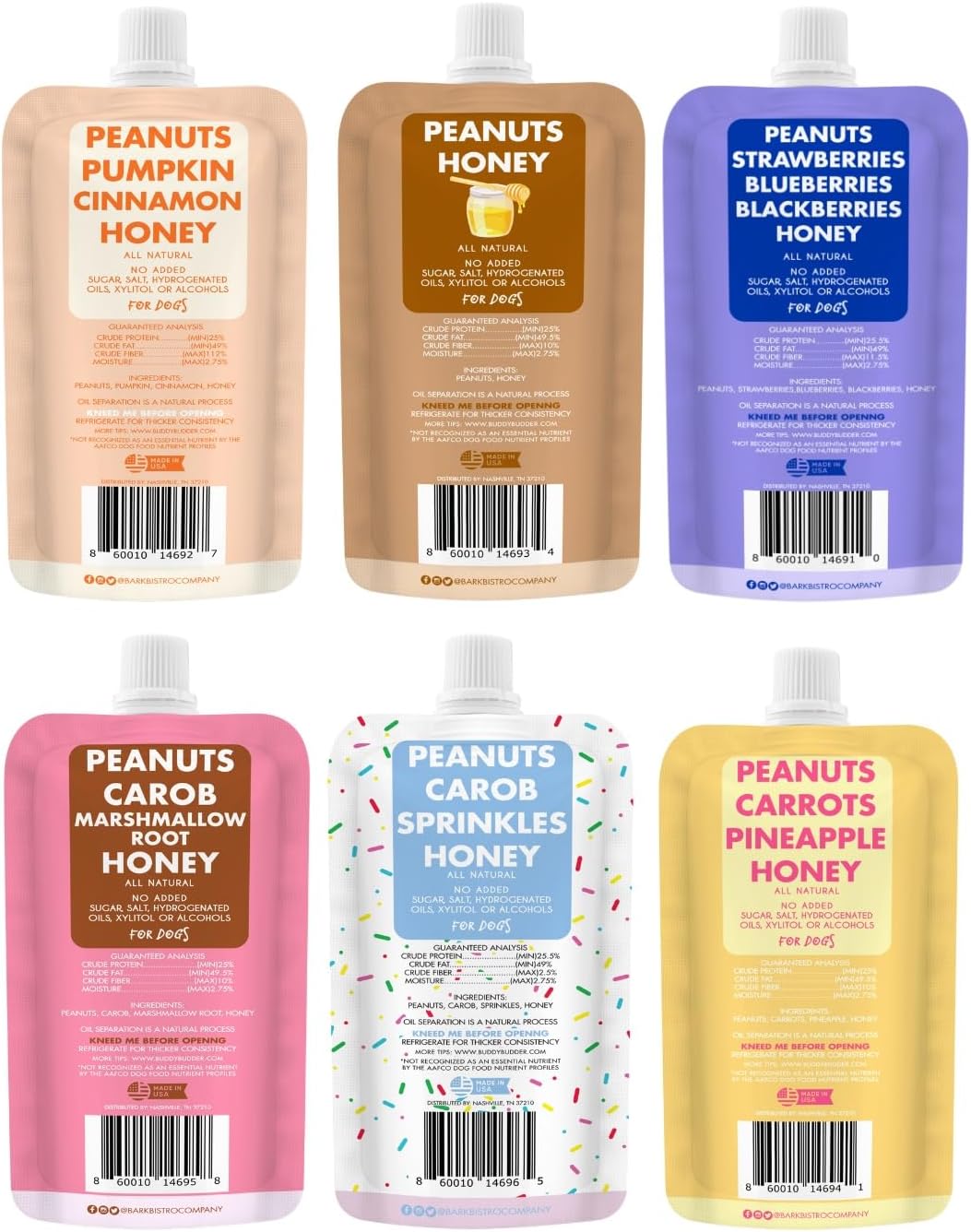 Bark Bistro Buddy Butter Pouches