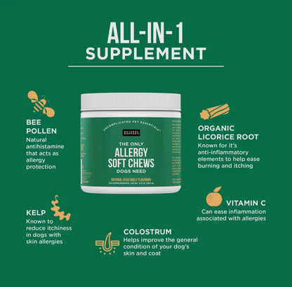 The Only Allergy Soft Chew Dogs Need