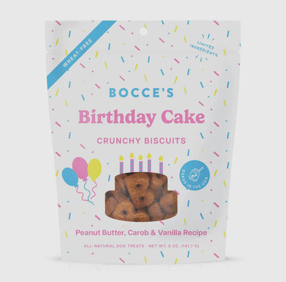 Bocce's Bakery Birthday Cake Biscuit Dog Treats Bag