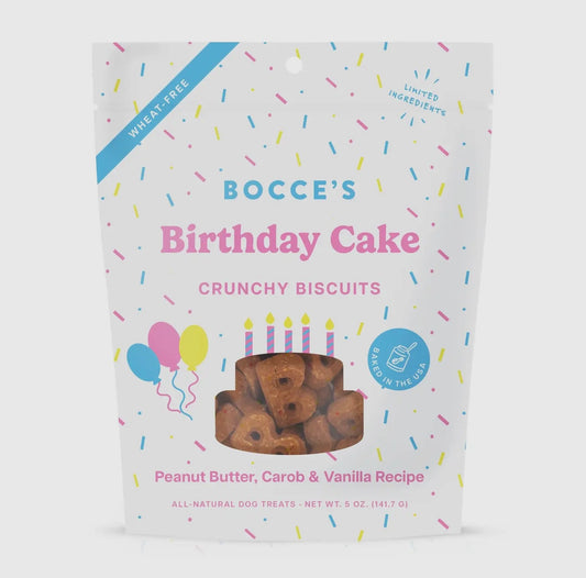 Bocce's Bakery Birthday Cake Biscuit Dog Treats Bag