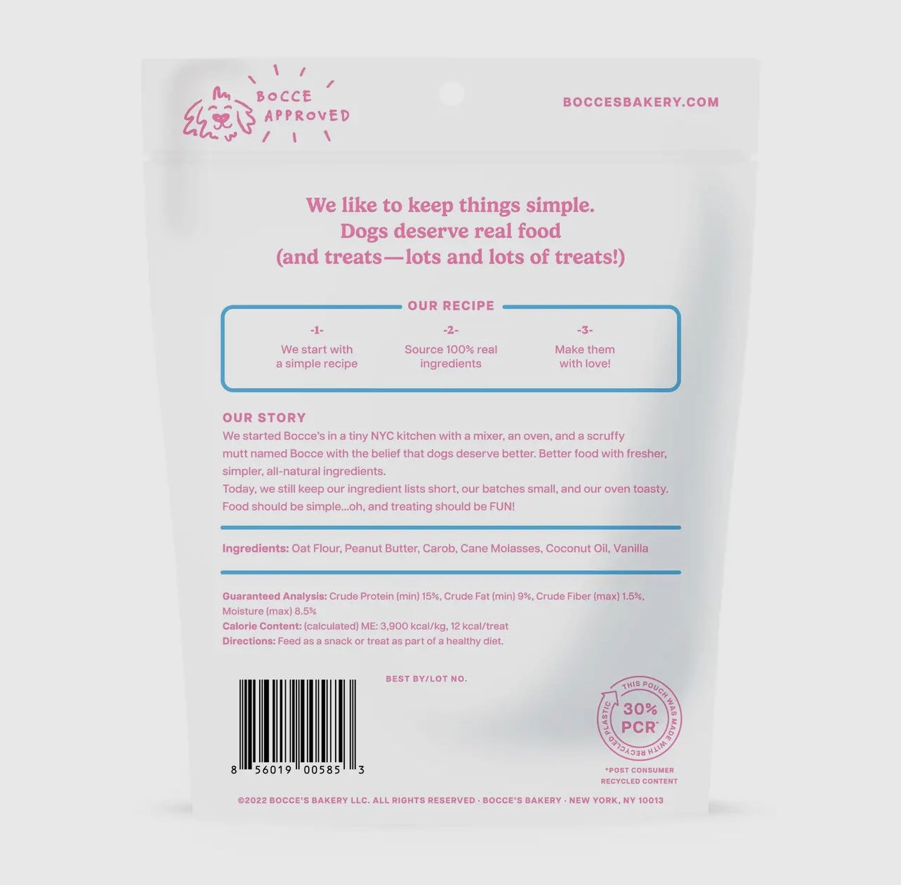 Bocce's Bakery Birthday Cake Biscuit Dog Treats Bag